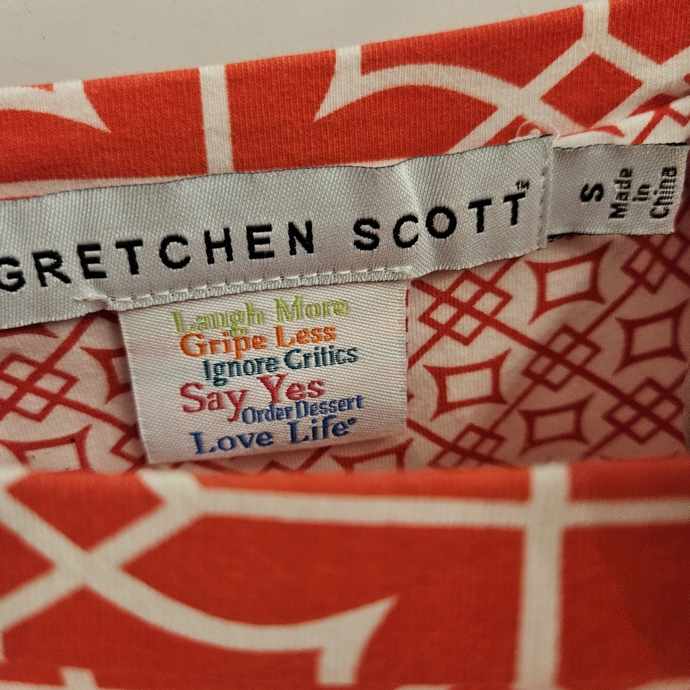 Orange Geometric Pattern Dress - image 2